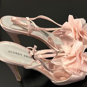 Audrey Brooke Pink Floral Heels